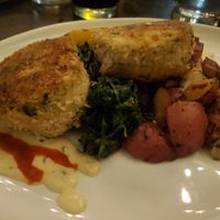 Vegan crabcakes at River & Post in Jacksonville