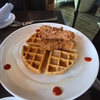Vegan Chicken and Waffles 🧇   at River & Post in Jacksonville