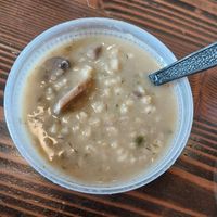 mushroom barley at Soupicurean in Winnetka