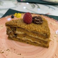 Carrot cake - a little dry but good flavor at Eco Cafe in Tashkent