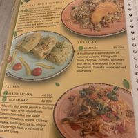 Menu  at Eco Cafe in Tashkent