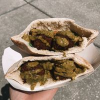 falafel pita sandwich at Korgette in Orlando