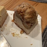 Apple pudding cake with crumble (what‘s left of it 😂)  at Fine Schmecker in Monheim Am Rhein