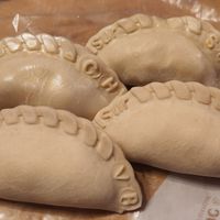 Front two are Vegan Beef, uncooked at DelSur Empanadas in Minnetonka