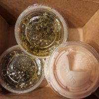Green sauce is vegan at DelSur Empanadas in Minnetonka