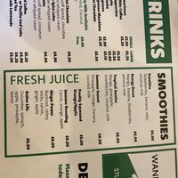 Menu  at Wanderlust Cafe & Bistro in Edinburgh