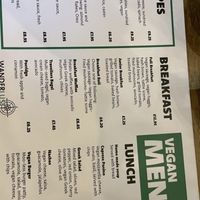 Menu  at Wanderlust Cafe & Bistro in Edinburgh