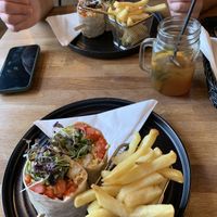 Vegan New York Wrap  at Wanderlust Cafe & Bistro in Edinburgh