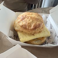SEC biscuit (impossible sausage, just egg, and vg american cheese)  at Winter Park Biscuit Company in Orlando