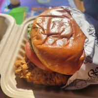 Chick'un brioche sandwich at Winter Park Biscuit Company in Orlando