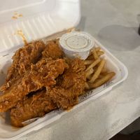 Buffalo tenders, with a dill ranch. Heavenly. #Veganuary at Winter Park Biscuit Company in Orlando