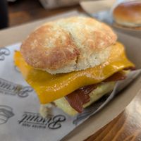 Breakfast biscuit sandwich at Winter Park Biscuit Company in Orlando