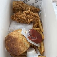 3 piece with biscuit and fries   at Winter Park Biscuit Company in Orlando