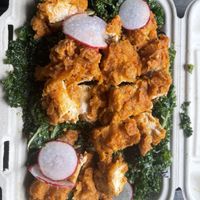 Kale Salad with Buffalo Chicken  at Winter Park Biscuit Company in Orlando