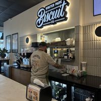 At the counter  at Winter Park Biscuit Company in Orlando