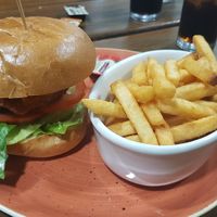 Vegan burger at Moonee Beach Tavern in Moonee Beach