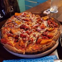 Veggie Pizza vegan cheese at Moonee Beach Tavern in Moonee Beach