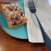 Cherry bakewell blondie at Koda Coffee in Scarborough