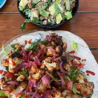 Salad and flatbread! Delicious!  at Koda Coffee in Scarborough