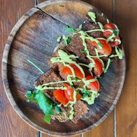 Tempeh Benedict. This seemed to be the most popular dish!  at Koda Coffee in Scarborough