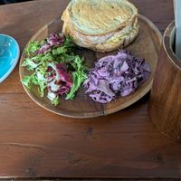 Vegan cheese toastie at Koda Coffee in Scarborough