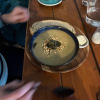 Celeriac, hazelnut and sage soup  at Koda Coffee in Scarborough
