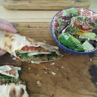 Wrap de falafel at The Bowl Bar in Cancun