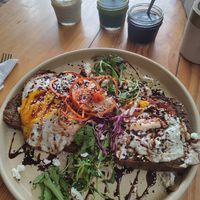 Caprese toast. at The Bowl Bar in Cancun