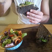 Avocado sandwich at The Bowl Bar in Cancun