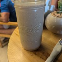 Vegan protein shake with oats and banana at The Bowl Bar in Cancun