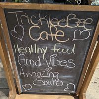 In front of the Cafe at Tricklebee Cafe in Milwaukee