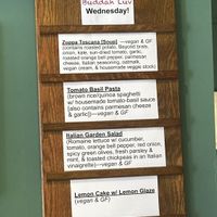 They show the menu of the day on the board and you get every item when you order   at Tricklebee Cafe in Milwaukee