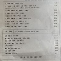 Menu at Local Coffee + Shop in Puerto Morelos