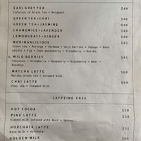 Menu at Local Coffee + Shop in Puerto Morelos