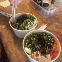 tofu veggie bowl (bottom right)  at Poke for the People in Haleiwa
