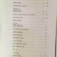 Drinks menu  at Vegan Table Baram in Jeju