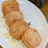 Christmas 2022 Vegan Menu - Golden “Ham” & Potato Croquette at Lotus Vegetarian 莲心 - Novena in Central Singapore
