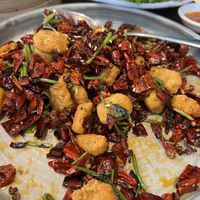 Crispy chicken  at Lotus Vegetarian 莲心 - Novena in Central Singapore