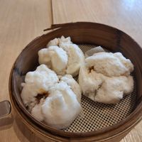 Veggie bbq soya meat buns at Lotus Vegetarian 莲心 - Novena in Central Singapore