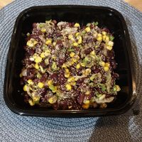 Bean salad at Vegebar in Belgrade