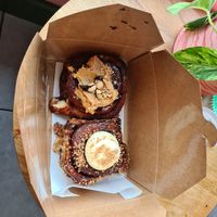 Cinnamon roll and peanut butter roll delicious! at Bear Lemon in Dublin