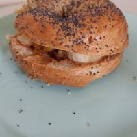 Bagel with peanut butter and bananas 😋 at We The North in Tenerife