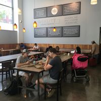 Places to eat inside, with tables and a restroom at Whole Foods Market - Upper West Side in New York City