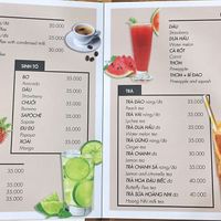 menu at Hoang Nhi - P1 in Da Lat
