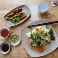 Soft noodle && fried spring roll at Hoang Nhi - P1 in Da Lat