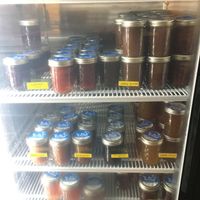 Homemade condiments at Ms Julie's Kitchen in Akron