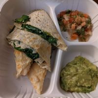Spinach daiya quesadilla.  #Veganuary at Laredo in Washington