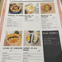 Menu page 2  at Cherry on Top Acai Bowls in Bangkok