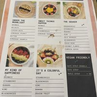 Menu page 3  at Cherry on Top Acai Bowls in Bangkok