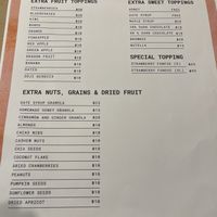 Menu page 4  at Cherry on Top Acai Bowls in Bangkok